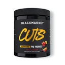 BLACKMARCET CUTS pre Workout - Termogeniczne energie & Focus proszek dla mężczyzn i kobiet, Metabolizm tłuszczu, Definicja mięśni, wolne od kreatury, 30 Słupki (owocowy Punch)
