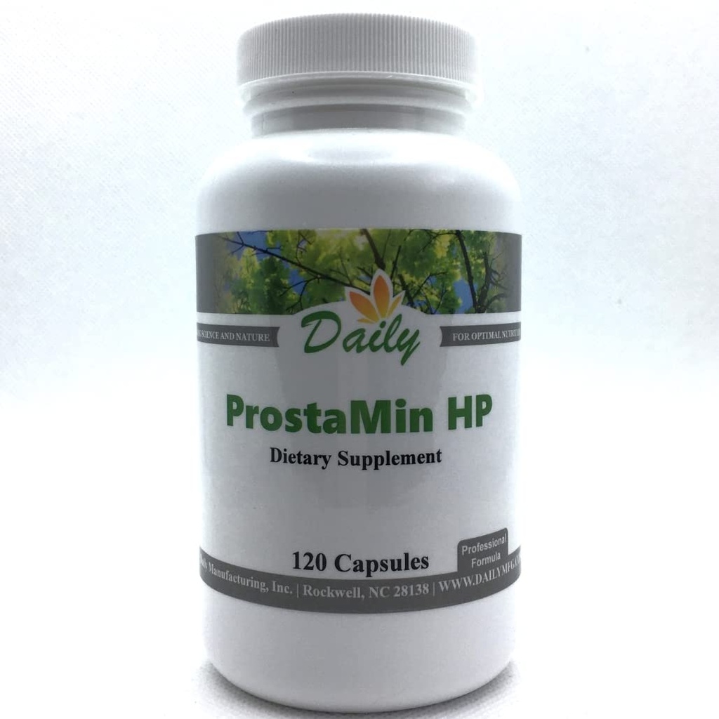 Daily Manufacturing ProstaMin HP ™ (Beta Sitosterol, Pygeum, Reishi Mushroom, Ekstrakt czosnkowy, Kurkumina (z Tumeric) & Cynk)