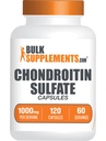 BulkSupplements.com Chondroitin kapsułki siarczanowe - Suplement odżywczy, Chondroitin siarczan 1000 mg - Gluten Free, 2 kapsułki na serwowanie, 120 Ilość (opakowanie po 1)