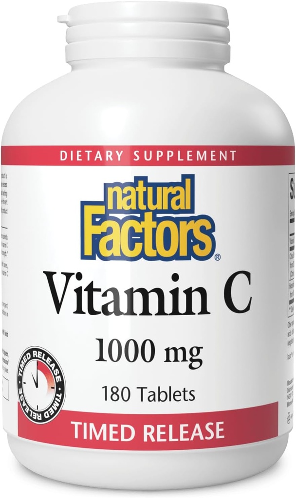 Naturalne czynniki, Witamina C 1000 mg, Przeciwutleniacze czasu Wsparcie dla zdrowia immunologicznego i kości