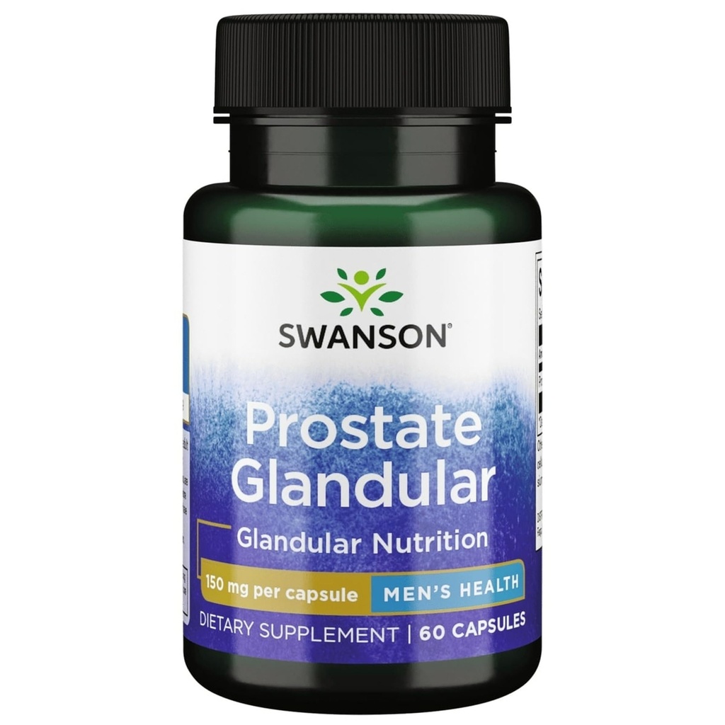 Swanson Raw Prostate Glandular 150 Miligramy 60 Kapsułki