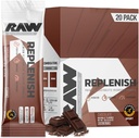 RAW Replenish Packets, Premium Electrolytes Powder Recovery Formula, Chocolate (20 Stick Packs) - Flavored Electrolyte Drink Mix for Hydration, Replenishment, Endurance & Performance Workouts