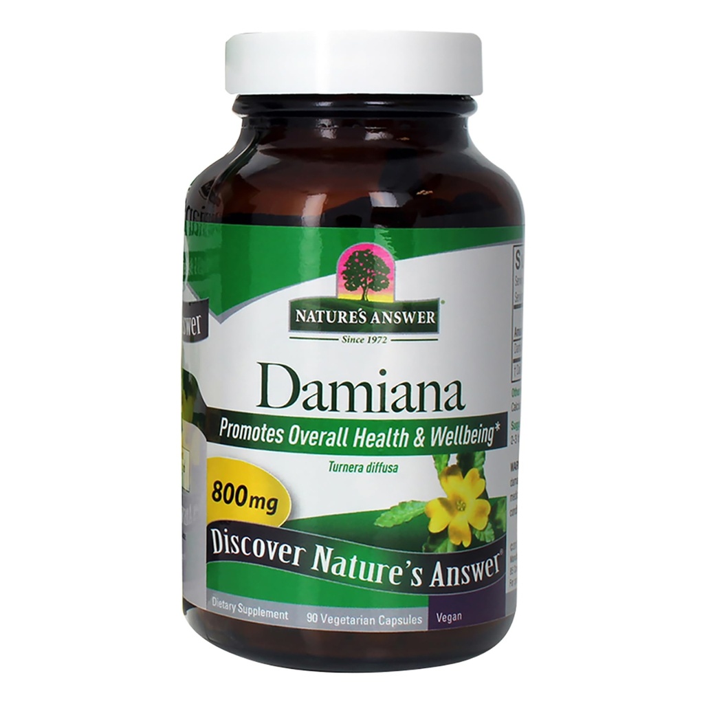 Odpowiedź natury Damiana, 90 Kapsułki wegetariańskie (400 mg na kapsułkę)