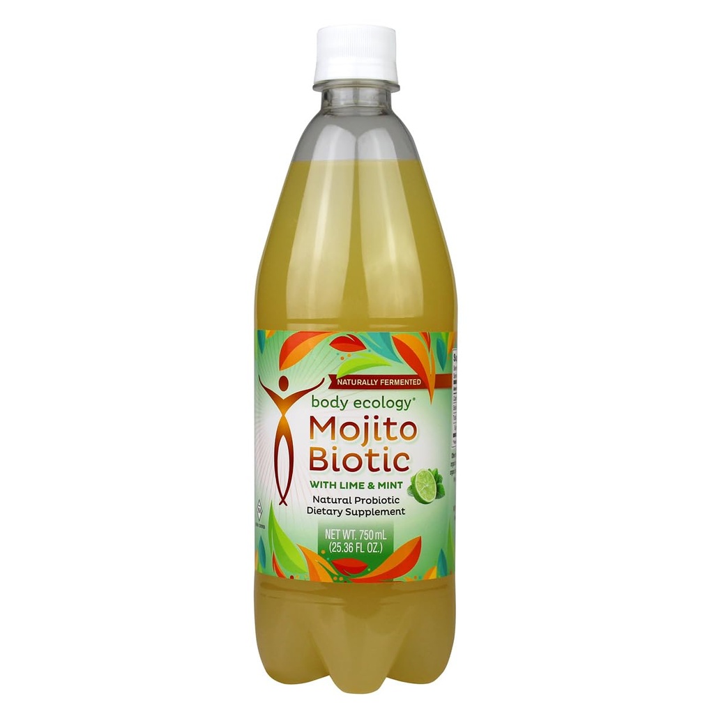 Ekologia ciała MojitoBiotic 124; Keto- Friendly, Niskokaloryczny probiotyczny napój, który może pomóc curb cukrownicze pragnienia. 25oz Butelka