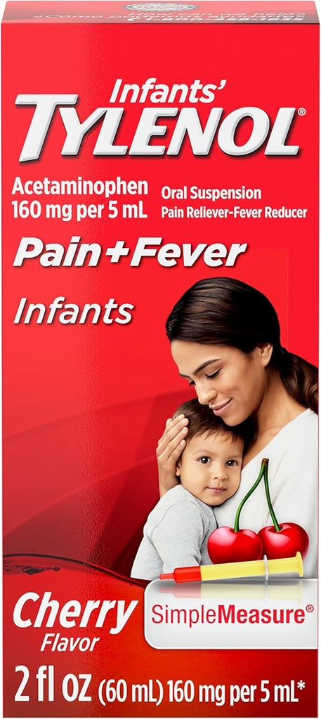 Infants 'Tylenol Acetaminofen Liquid Medicine, Cherry, 2 fl. oz