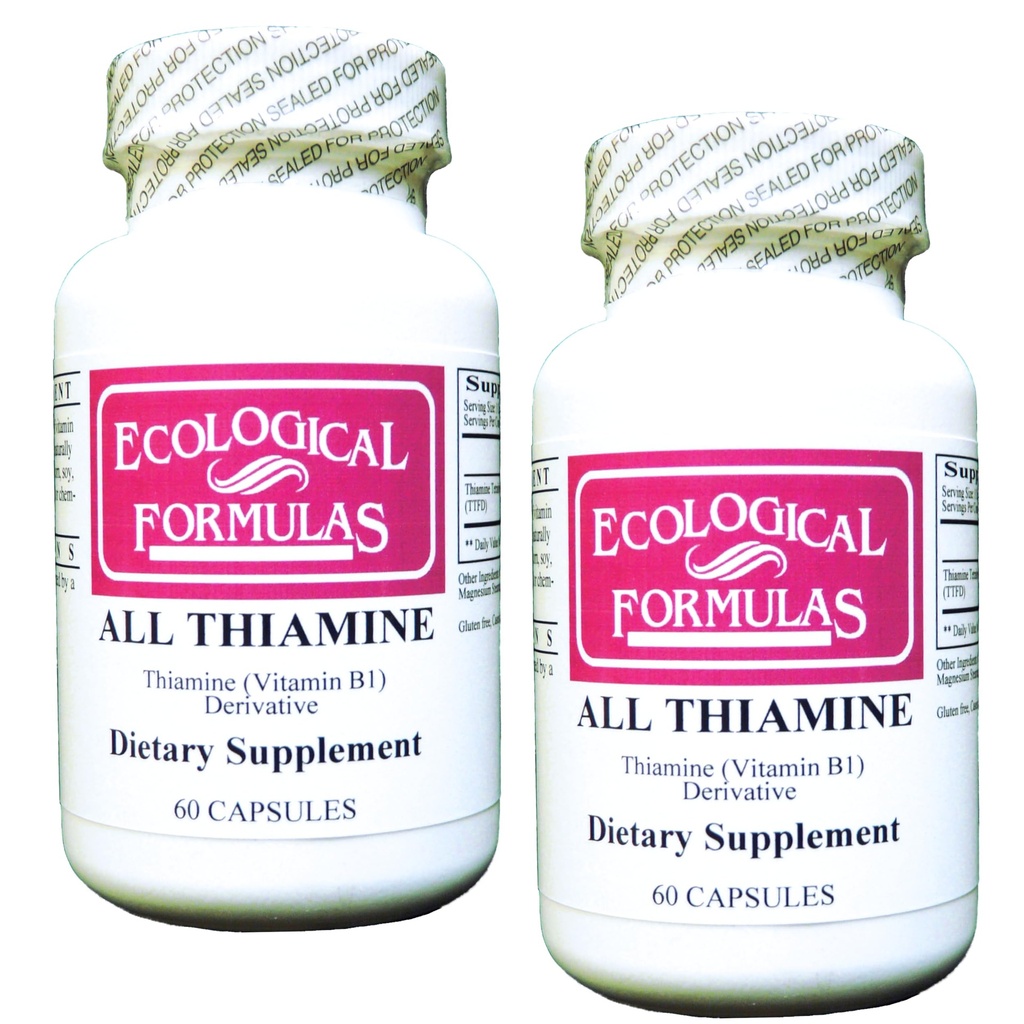 Wszystkie witaminy tiaminowe B1 50 mg, 2 x 60 kapsułek