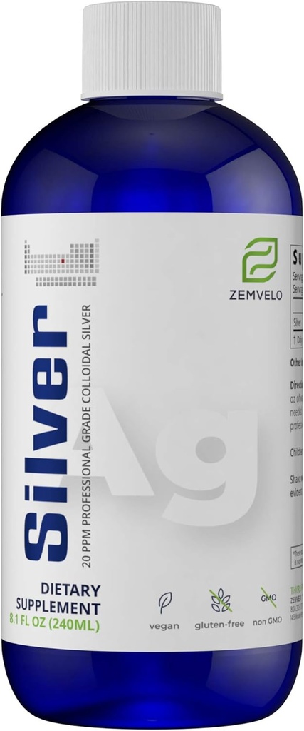 Liquid Ionic Silver Supplement Adresat 124; Natural Inflammative Response Supplement Adresat 124; Healthy Skin, Hair & Nails Adresat 124; Immune Support Adresation 124; Natural Silver