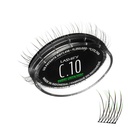 Lashify Curl 10mm Gossamer Eyelash Rozszerzenia Refill w Ombre Green, Easy DIY fałszywe rzęsy dla naturalnego wygląd