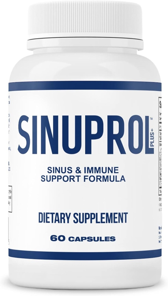 Mizzle SinuProl Nasal & Immune Supplement Supplement z Quercetin z Bromelain, Idealna opcja dla osób, które Rely on Natural Sinus Decongestant, Sinus Rinse lub Natural Antihistamine, 60 Kapsułki