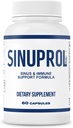 Mizzle SinuProl Nasal & Immune Supplement Supplement z Quercetin z Bromelain, Idealna opcja dla osób, które Rely on Natural Sinus Decongestant, Sinus Rinse lub Natural Antihistamine, 60 Kapsułki