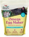 Manna Pro Omega Egg Maker, Suplement karmy dla kurcząt dla kurcząt, Drób żywności z Omega-3 Kwasy tłuszczowe, Wsparcie trawienia z wzmocnionych witamin i minerałów, 5 funtów