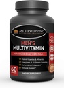 Me First Living Men 's Daily Multivitamine / Multimineral z witamin A, C, E, D, B1, B2, B3, B5, B6, B12, Magnezu, Biotin, Spirulina, Cynk i więcej - 60 Multivitamin