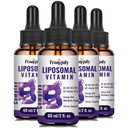 Liposomalna witamina B Kompleks płynny subjęzyczny B Kompleks witamin dla kobiet Ulepszony Wchłanianie Methylylowany B12, B1, B2, B3, B5, B6, Folate, Biotin for Energy and Immune Support- 8.0 oz