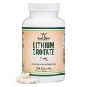 Lit Orot 5 mg litu pierwiastkowego dla Cognition and Brain Health, 210 Kapsułek (Tested stron trzecich, Vegan Safe, Non-GMO) przez podwójne suplementy drewna