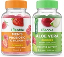 Żywy męski Probiotyk 10 Billion + Aloe Vera, Gummies Bundle - Great Desting, Suplement witaminy, Gluten Free, GMO Free, Gummy do żucia