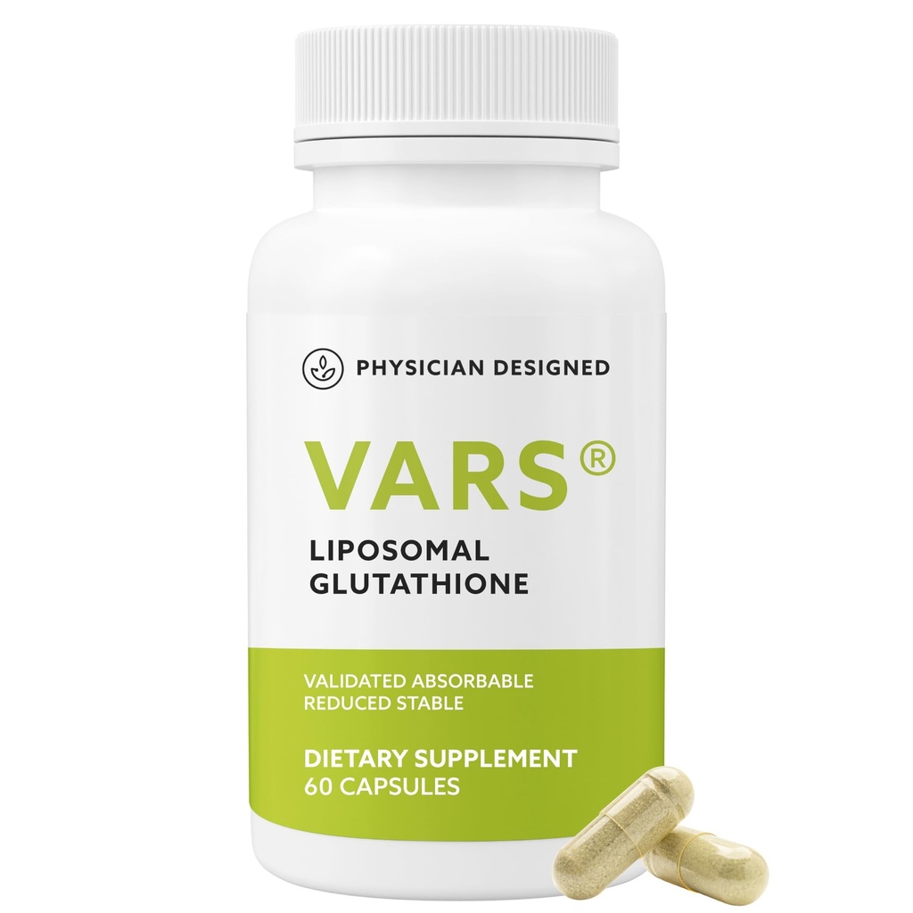 Lekarza Zaprojektowane VARS Liposomal Glutation Kapsułki - Opatentowany przeciwutleniacz płynny suplement diety, Antystarzenie, Detoksykacji, Fortify Immune System, Zarządzanie energią Rozjaśnianie skóry, 60 liczba