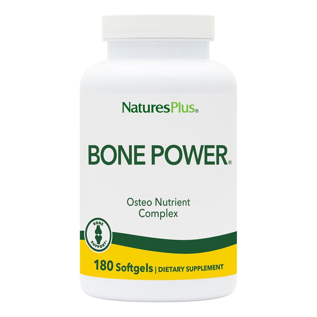 Natury Plus moc kości z boronem - 1000 mg wapnia, 180 Softgels - Bone & Joint Support Supplement, Liquid Wapń dla maksymalnej absorpcji - Bezmleczny, Bezglutenowy - 45 Służenia