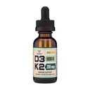 Witamina D3 K2 5000 j.m. Krople płynne (5000 j.m. D3 i 200mcg 99,9% All- Trans Opatentowane K2 MK- 7 (K2Vital)) Max Wchłanianie Płynne Krople Witaminy D (30 Słupki) przez podwójne drewno