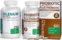 Bronson Probiotic 50 Miliard CFU + Prebiotyk z Apple Polyphenols & Ananase Fruit Extract + Selenium 200 Mcg dla układu immunologicznego, tarczycy, prostaty i zdrowia serca