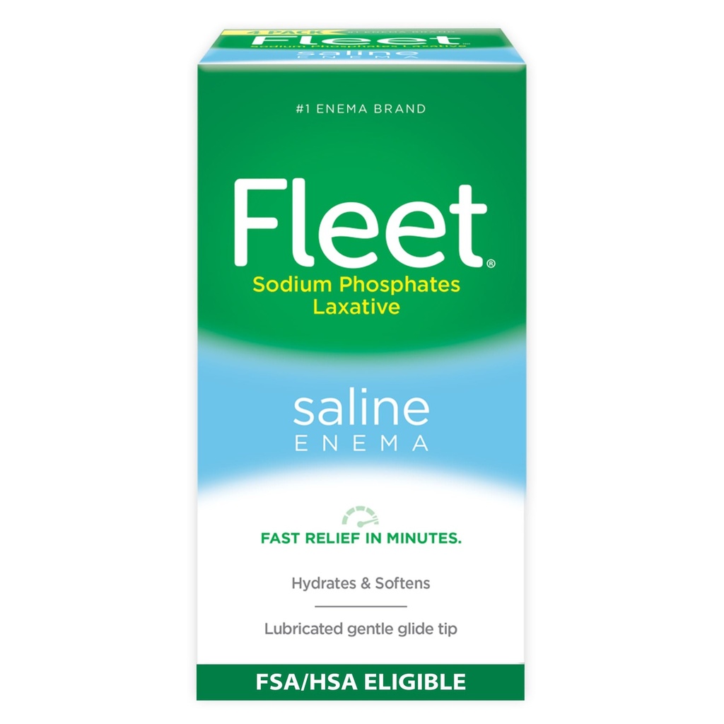 Flota Laxative Saline Enema dla dorosłych Zaparcia, 4,5 fl oz, 4 butelki
