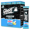 GHOST Pakiety nawadniające, Sonic Ocean Water, 24 Sticks, Proszek elektrolitowy - Drink Mix Supplement with Magnezu, Potasu, Wapń, Witamina C - Wegan, Wolny od Soi, Cukier & Gluten