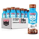 Mięśnie Mleko Zero białka Shake, Czekolada, 20 g białka, Zero cukru, 100 Calories, Wapń, Witaminy A, C & D, 4 g włókno, Energizing Snack, Trekout Recovery, Packaging May Vary, 11.16 Fl Oz (Opakowanie 12)