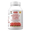 ANDREW LESSMAN Ultimate Friendly Flora Probiotic 240 kapsułki - 25 Billion CFU, Kompleksowy Mieszanka pięciu szczepów probiotycznych, Potężne wsparcie immunologiczne i pokarmowe. Probiotyki dla kobiet lub mężczyzn