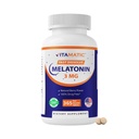 Vitamatic Melatonin 3mg Tablety 124; Wegetarianin, Non-GMO, Gluten Free Between 124; 1 Rok dostaw 124; Natural Berry Flavor - 365 Tabletki
