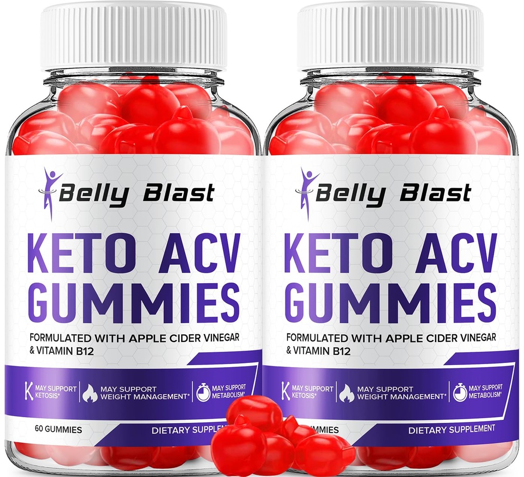 (2 Pack) Belly Blast Keto ACV Gummies - Advanced Formula Belly Blast Keto Plus ACV Gummies Apple Cider Ocet, Zarządzanie wagą, BellyBlast ACV Suplement diety Recenzje mężczyzn (120 Gummies)