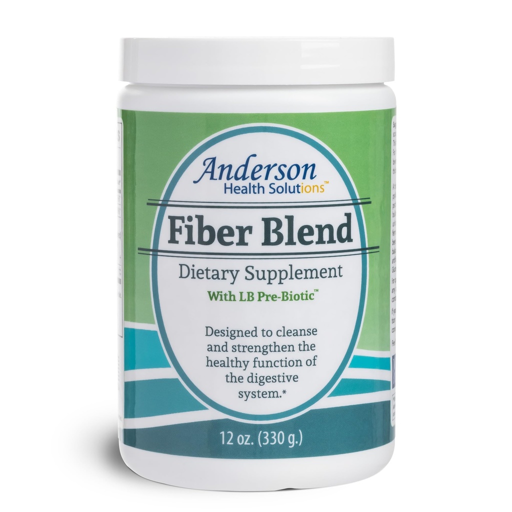 Anderson Fiber Blend z LB Prebiotic, Premium All Natural Fiber Supplement, Psyllium i Apple Pectin, Fiber Powder, Colon Cleanse, Wspiera zdrowe Gut i Cholesterol 12 Ounces
