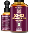 Płynna witamina D3 z Glycinatem K2 & Magnezu 124; Witamina D Drops 10.000 IU 124; Witamina K2 200mcg Mk7 Bilans 124; Witamina D3 + Suplement K2 dla mężczyzn i kobiet 124; Wysoka absorpcja 124; Olej MCT 124; Gluten wolny 124; Nie-GMO