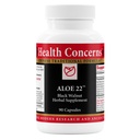 Obawy zdrowotne Aloe 22 - Wsparcie pokarmowe & Oczyszczanie jelit - Zaparcia, Bloating & Parasite Detox Suplement - Czarny orzech, Ginger, Myrobalan & Aloe Vera Herbal Formula - 90 Kapsułki