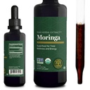 Global Healing Center - Organic Moringa Oleifera Extract Liquid Drops, Moringa Supplement- Wegan z drzew Leves- Max Wchłanianie witamin i minerałów - Więcej mocy niż proszek w postaci (2 Fl Oz)
