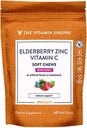 Elderberry, Cynk i witamina C Soft Chews - Wsparcie immunologiczne - Mieszane Berry (60 Soft Chews)