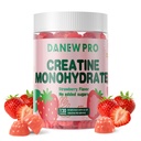 NSF Certyfikowany Gummy Kreatyna 5g - Jednowodzian Kreatyny dla mężczyzn i kobiet, Monowodzian Kreatyny dla mięśni, Muscle Builder, Energy Boost, Pre- Workout Supplement (120 Count) -Truskawka