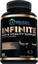 Infinite - HGH - Testosteron - Suplement witalności - Zawiera Argnine- Glutamina, i więcej! Wspiera siłę, Stamina, Zdrowie skóry i włosów, Wzrost mięśni. dla mężczyzn i kobiet 60 kapsułek na butelkę.