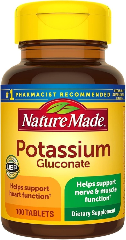 Nature Made Potasu glukonian 550mg, 100 tabletek (opakowanie po 5)