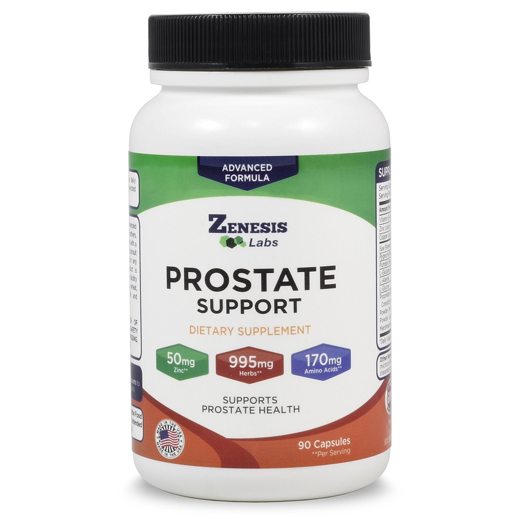 Zenesis Labs Prostate Health z Saw Palmetto - 90 Kapsułek - Również z cynkiem, miedzi, nasiona dyni, Burdock Root, Amino Acids, & Inne ekstrakty - 45 Day Supply