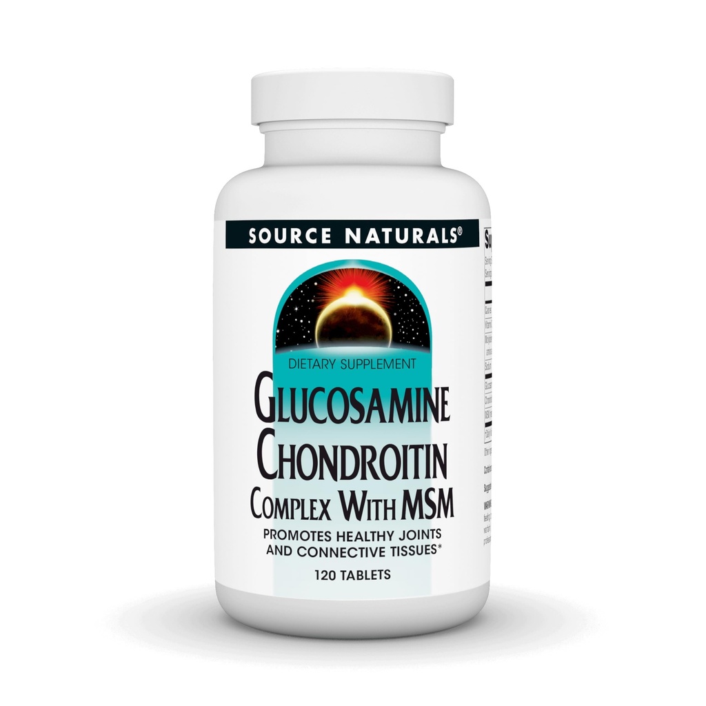 Źródło Naturals Glukozamina Chondroitin Complex z Msm - 120 tabletek