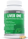 Balance One Liver Supplement Supplement with Milk Tistle Extract, Dandelion Root & Molibden - Natural Liver Cleanse, Naprawa i detox dla mężczyzn i kobiet - Kapsułki Wegan, 1 Miesiąc dostaw - Wątroba One