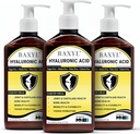 BAXYL Liquid Hyaluronic Acid Supplement - Naturalny kwas cytrynowy, składniki sorbatu potasu Stworzony bezaromatyczny syrop - Zapewnienie zdrowej chrząstki i formacji kości - 3 butelki 6 Fl Oz