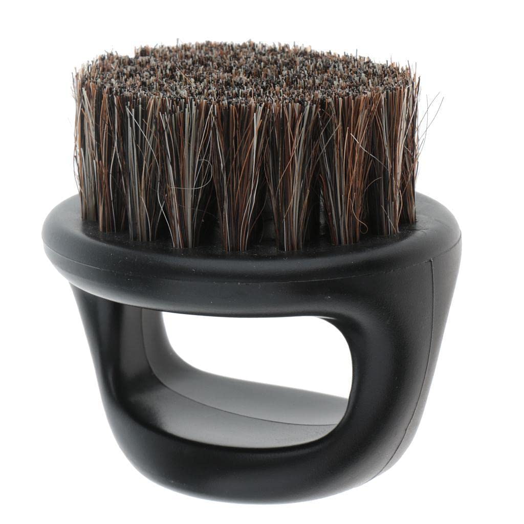 Salon Barber Wood Bristles włosy Beard Czyszczenie szczotki szczotki Męski wąsacz Shaping Comb - czarny