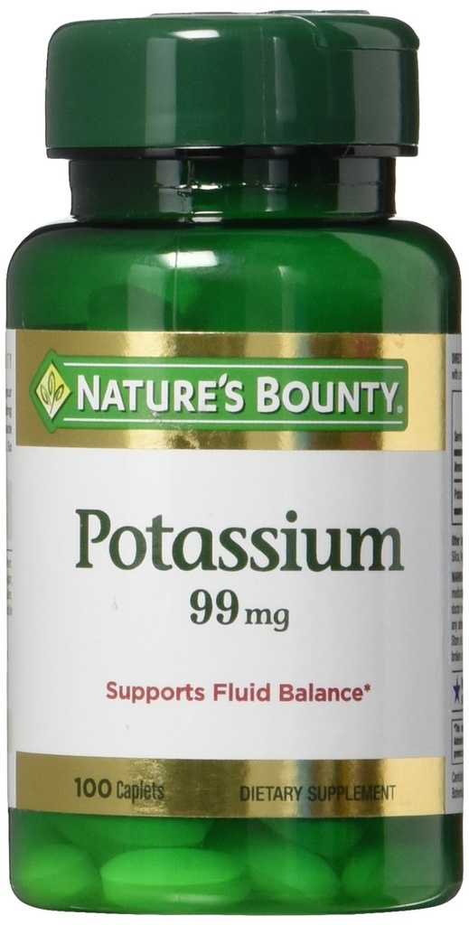 Glukonian potasu Bounty Nature 99mg, 100 Kapletów