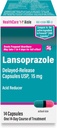 HealthCareAisle Lansoprazol 15 mg - 14 Kapsułki o opóźnionym uwalnianiu - Acid Reducer, Leczenie Częste Heartburn