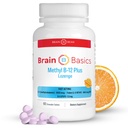 Ekstra wytrzymałość Metyl B- 12 & Metyl Folate - 60 Tabletki do żucia, Pomarańczowy Flavor Citrus - Wysoka moc Bioaktywna witamina B- 12 & B9 Suplement foliowy dla energii, mózgu, serca i wsparcia Nerve