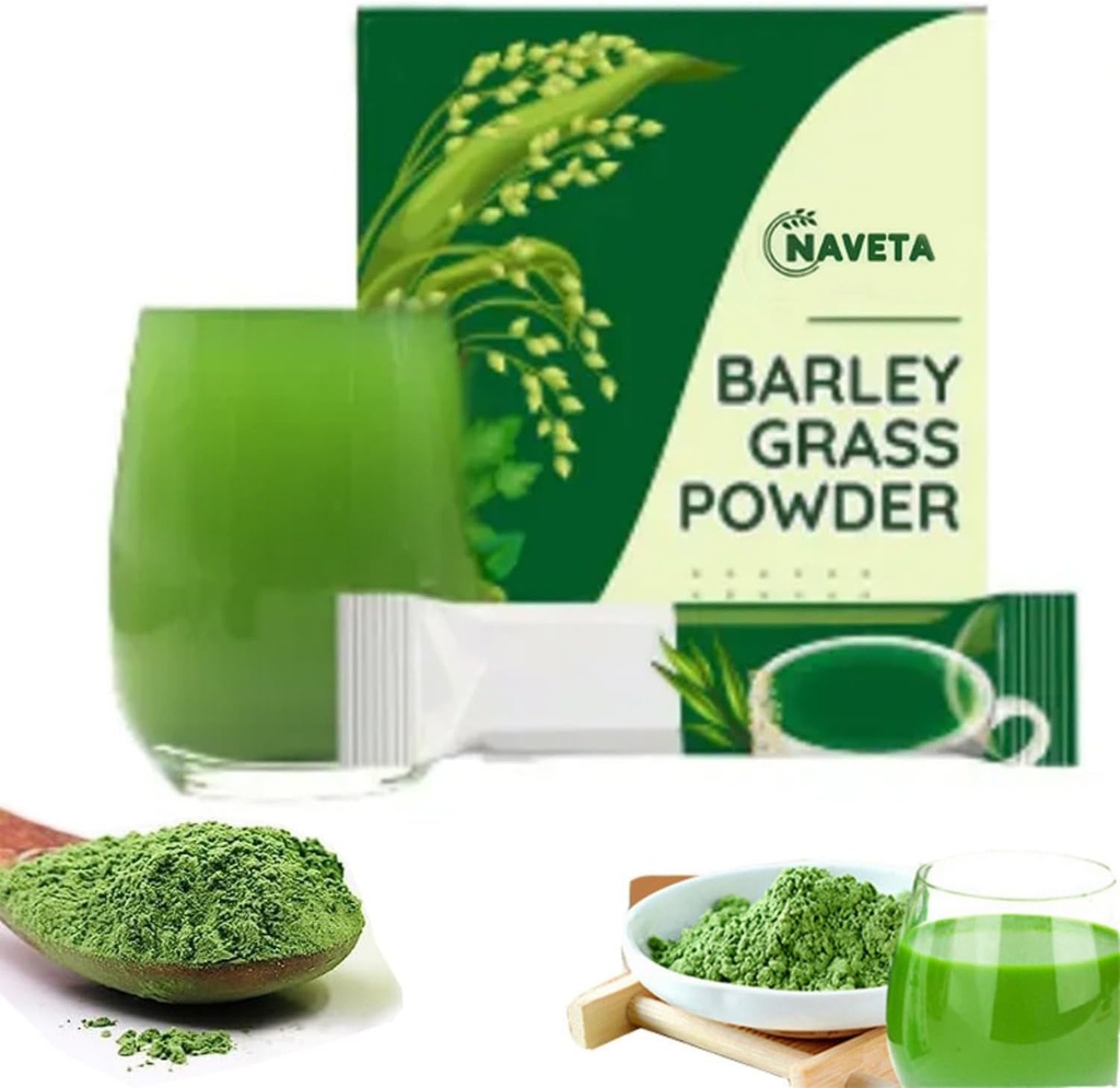 Naveta Barley Grass Powder 100% Czysty i organiczny, Naveta Pure Organic Barley Grass Juice Powder Japonia, 20 Opakowania / pudełko (40 Opakowania)