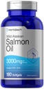 Horbäach Wild Alaskan Salmon Fish Oil Bis124; 180 Softgel Capsules 124; Gluten Free, Non-GMO Bis124; High Potency 124; Excellent Source of Omega-3 Fatty Acids EPA and DHA