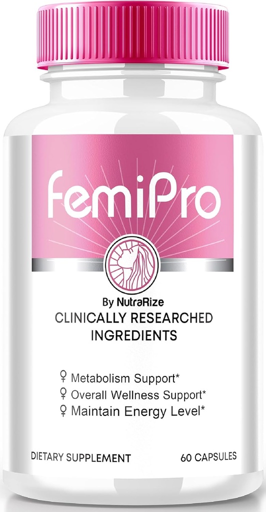 NutraRize Kapsułki FemiPro, Formuła Premium dla Urynary Heath Support, All- Naturalny suplement do kontroli i ogólnego zdrowia, Femi Pro Recenzje (60 kapsułki)