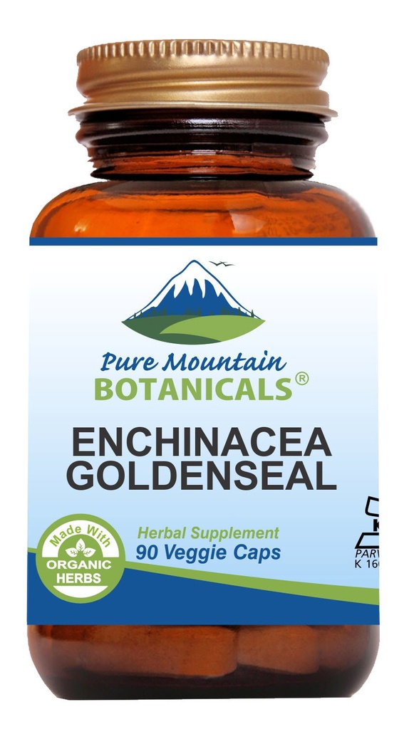 Echinacea Goldenseal kapsułki - Kosher Vegan Czapki z 450mg Organic Echinacea Goldenseal Complex