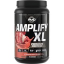 PMD Sports Amplify XL Premium Suplement białka serwatki Hydro Zielone Mieszanka - Glutamina i Matrix białka serwatki z Superfood dla mięśni, Siła i Odzysk - Truskawka Slam (24 Służenia)